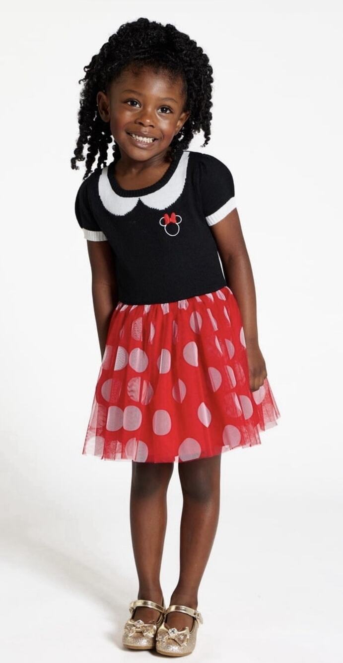 Disney Toddler Girl Minnie Mouse Cosplay Sweater Dress, Size 3T